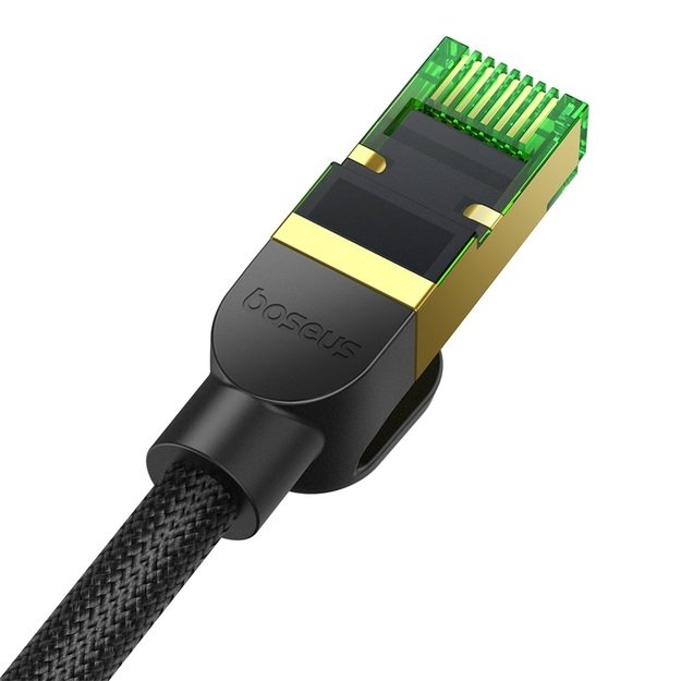 Baseus fast RJ45 cat. network cable. 8 40Gbps 8m braided black 6