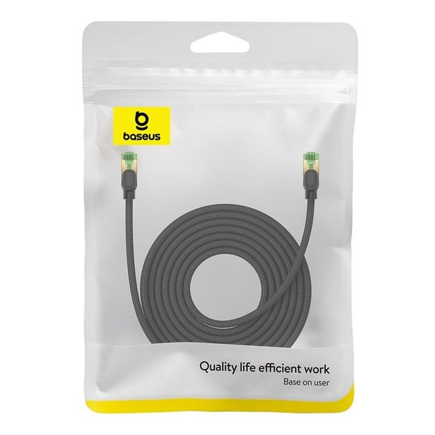 Baseus fast RJ45 cat. network cable. 8 40Gbps 8m braided black 4