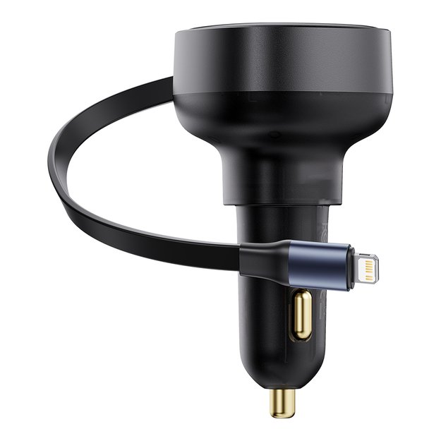 Baseus Enjoyment Pro USB-C (female) / Lightning (male) 60W car charger - black 3