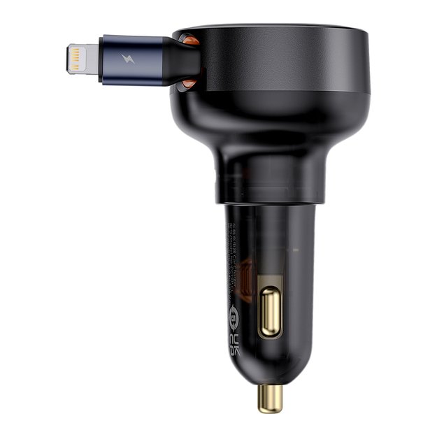 Baseus Enjoyment Pro USB-C (female) / Lightning (male) 60W car charger - black 4