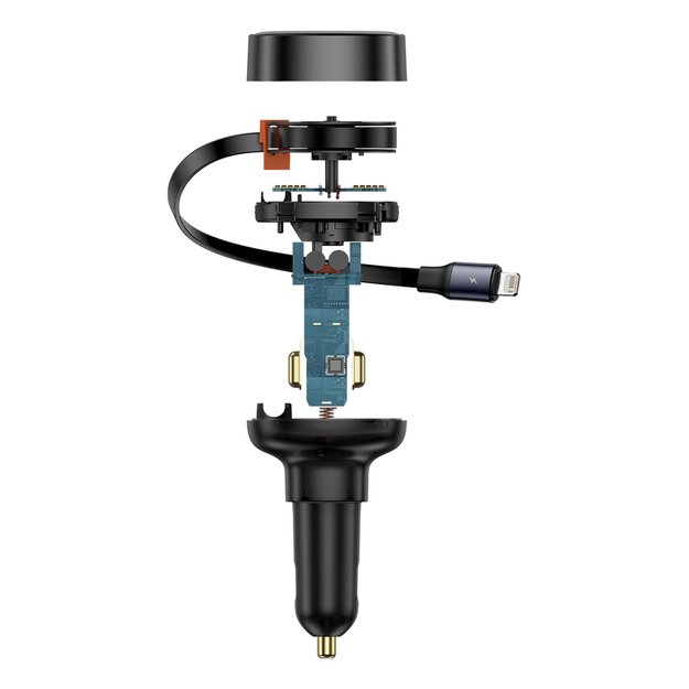 Baseus Enjoyment Pro USB-C (female) / Lightning (male) 60W car charger - black 2