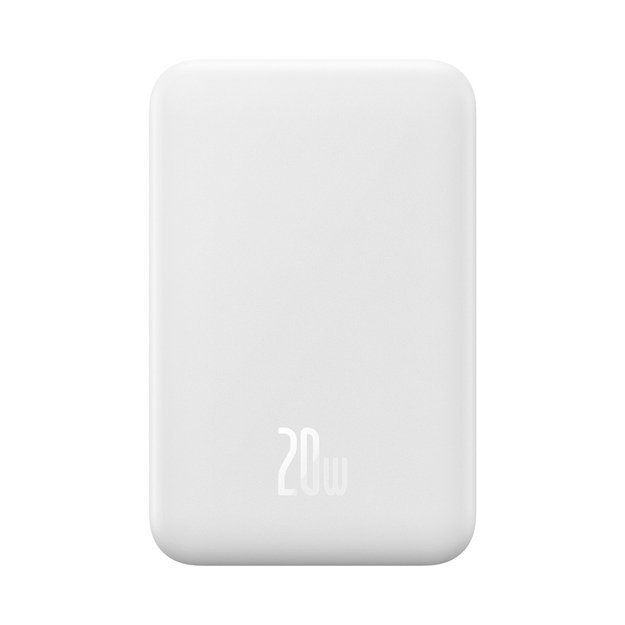 Baseus Magnetic Mini 20000 mAh 20W power bank - white + USB-C / USB-C cable 1