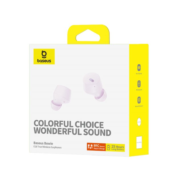 Baseus Bowie E18 Wireless TWS ENC IPX4 Earphones - Purple 10