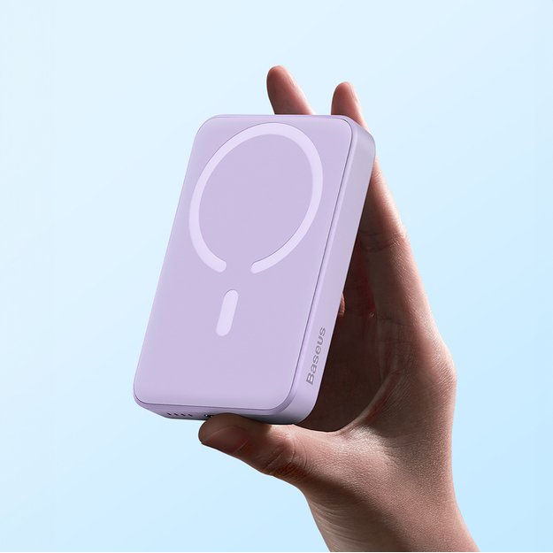 Baseus Magnetic Mini Induction Powerbank 10000mAh 20W - purple + USB-C - USB-C cable 11