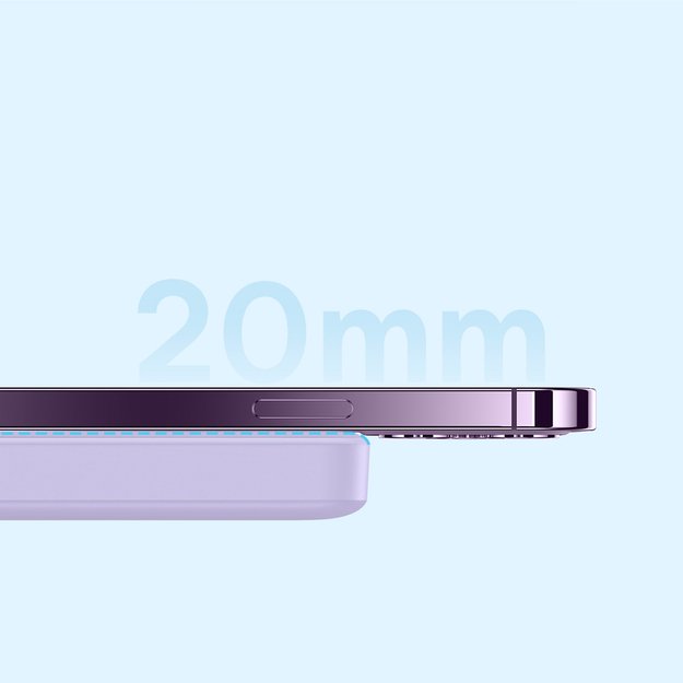 Baseus Magnetic Mini Induction Powerbank 10000mAh 20W - purple + USB-C - USB-C cable 9