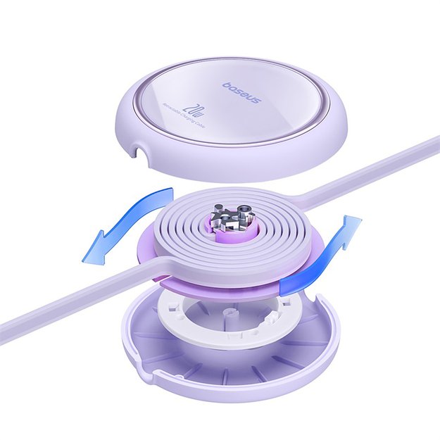 Baseus Free2Pull Cable Retractable USB-C / Lightning 20W 1m - Purple 3