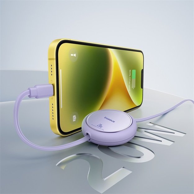 Baseus Free2Pull Cable Retractable USB-C / Lightning 20W 1m - Purple 10