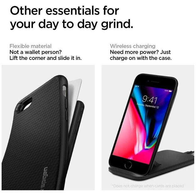 Spigen Liquid Air Case for iPhone 7 / 8 / SE 2020 / SE 2022 - Black 3