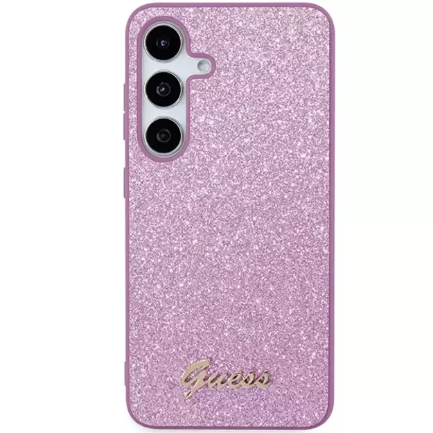 Guess Glitter Script case for Samsung Galaxy S24+ - purple 7