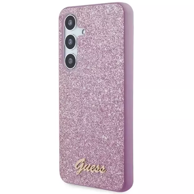 Guess Glitter Script case for Samsung Galaxy S24+ - purple 1
