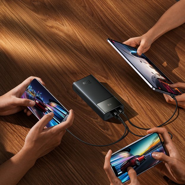 Baseus EnerFill FP41 30000mAh 22.5W Power Bank with Baseus Simple USB-A - USB-C 3A 30cm Cable - Black 4