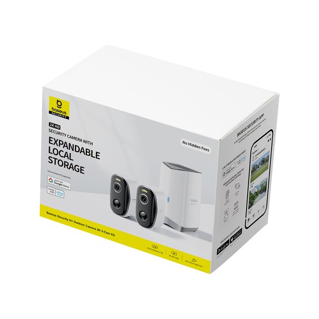 Baseus Security N1 2K Outdoor Monitoring Kit (2 Cameras) – White 3