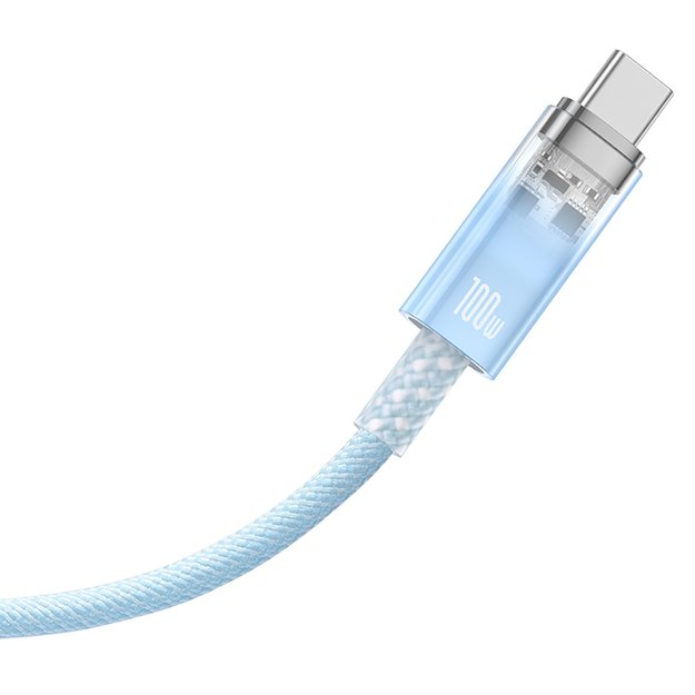 Baseus Explorer 100W USB-C - USB-C Cable with Intelligent Temperature Sensor 2m - Blue 2