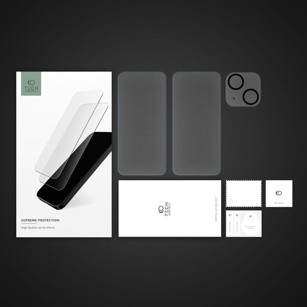 Tech-Protect Supreme Set for iPhone 15 Plus 2x tempered glass for display / tempered glass for camera 4