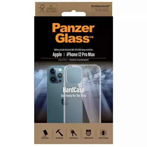 PanzerGlass ClearCase antibacterial Military Grade certified case for iPhone 12 Pro Max - transparent 2
