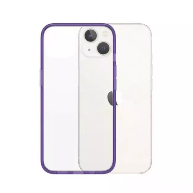 PanzerGlass ClearCase antibacterial case with Military Grade certificate for iPhone 13 / 14 / 15 - transparent purple 1