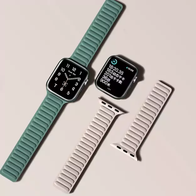 Magnetic Strap Magnetic Strap Bracelet for Apple Watch 45mm - Red 3