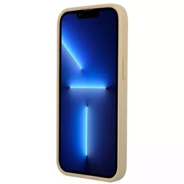 Guess GUHCP13LPSATLE iPhone 13 Pro / 13 6.1&quot  beige/beige hardcase SaffianoTriangle Logo 11