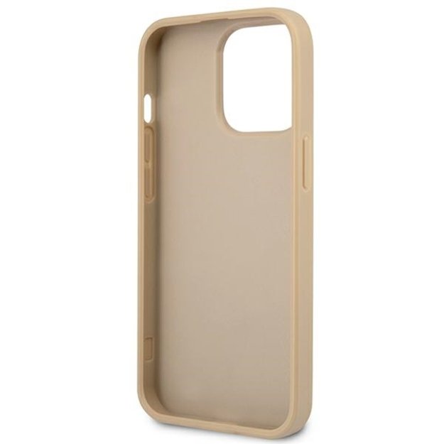Guess GUHCP13LPSATLE iPhone 13 Pro / 13 6.1&quot  beige/beige hardcase SaffianoTriangle Logo 6