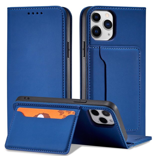 Magnet Card Case for iPhone 12 Pro Max Pouch Card Wallet Card Holder Blue 1