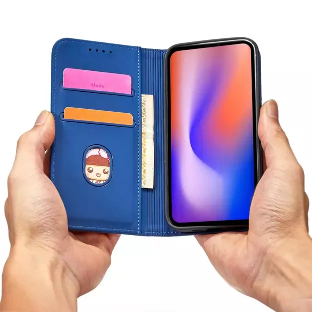 Magnet Card Case for iPhone 12 Pro Max Pouch Card Wallet Card Holder Blue 23