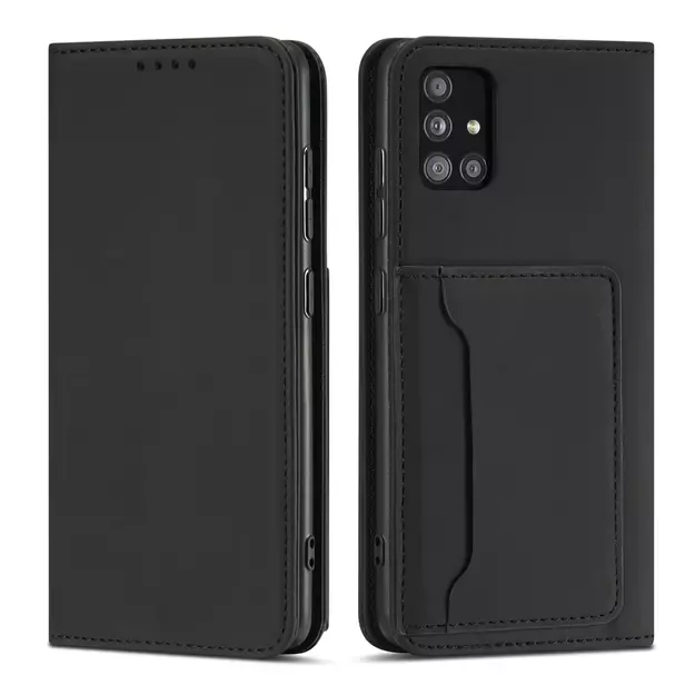 Magnet Card Case Case for Xiaomi Redmi Note 11 Pro Pouch Wallet Card Holder Black