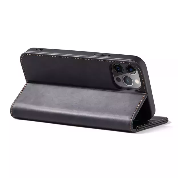 Magnet Fancy Case Case for iPhone 12 Pro Max Pouch Wallet Card Holder Black 16