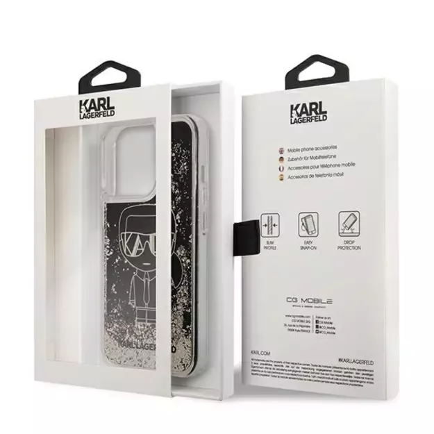 Karl Lagerfeld KLHCP13LLGGKBK iPhone 13 Pro/ 13 6,1 czarny/black hardcase Liquid Glitter Gatsby 14