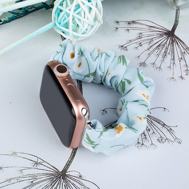 Fabric Apple Watch Band 42/44/45mm Strap Bracelet Elastic Band - Blue 19
