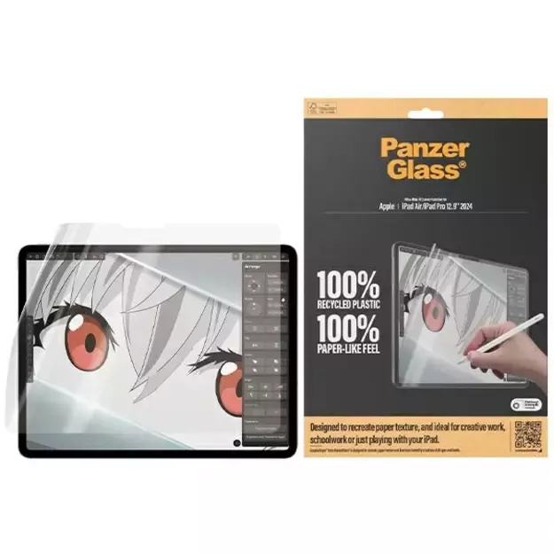 Antibacterial PanzerGlass GraphicPaper foil with a glare filter for iPad Air 12.9&quot  2024 / iPad Pro 12.9&quot  2024