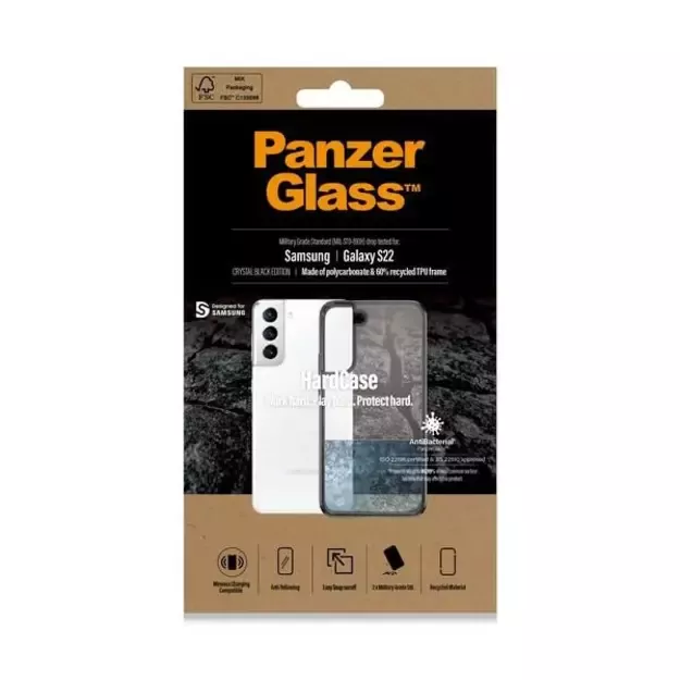 PanzerGlass HardCase antibacterial Military Grade certified case for Samsung Galaxy S22 - transparent 1
