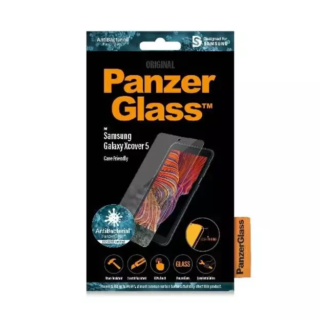 PanzerGlass E2E Pro Regular antibacterial tempered glass for Samsung Galaxy Xcover 5 2