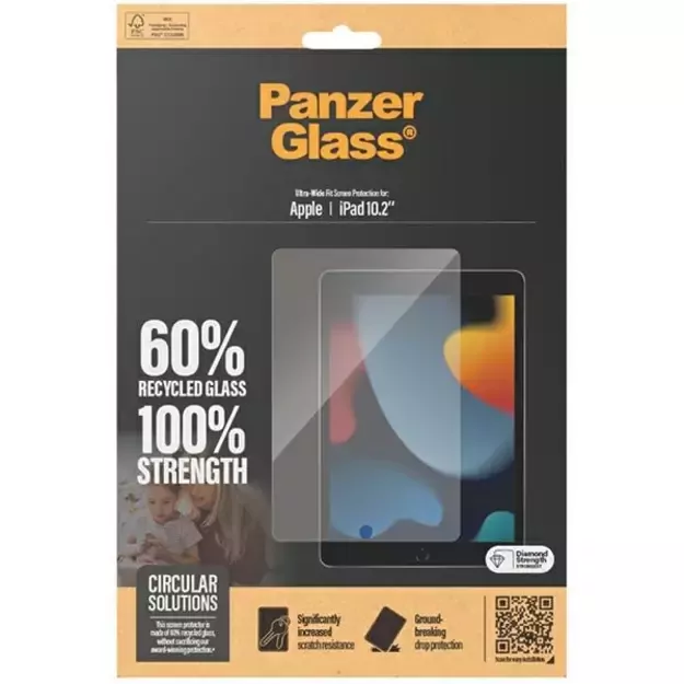 PanzerGlass Ultra-Wide Fit tempered glass for iPad 10.2&quot  3