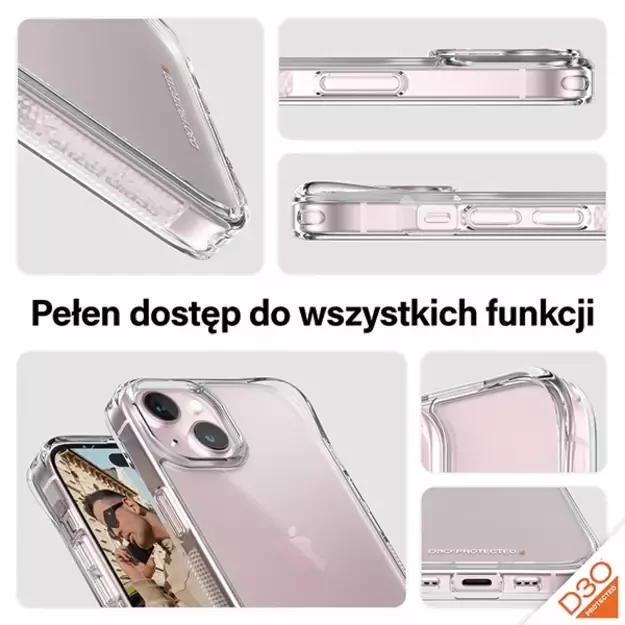 PanzerGlass Bundle 3in1 set transparent case + foil + camera cover for iPhone 15 15