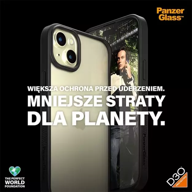 PanzerGlass ClearCase Case for iPhone 15 Plus / 14 Plus with Military Grade Certification - Clear &amp  Black 12