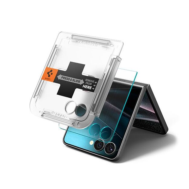 Spigen Glas.TR EZ Fit HD Tempered Glass Screen Protector for Samsung Galaxy Z Flip 7 - Transparent 1
