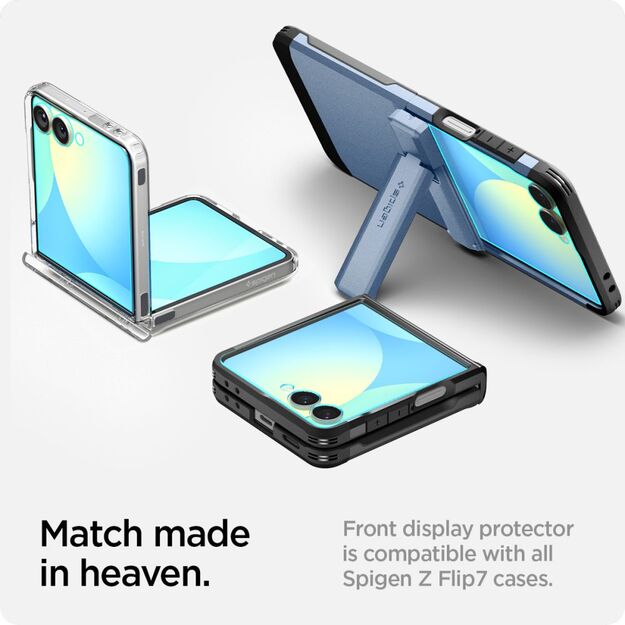 Spigen Glas.TR EZ Fit HD Tempered Glass Screen Protector for Samsung Galaxy Z Flip 7 - Transparent 13
