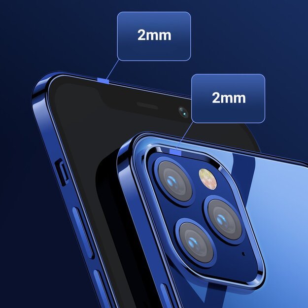 Joyroom New Beautiful Series ultra thin case with electroplated frame for iPhone 12 Pro Max black (JR-BP796) 10
