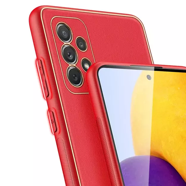 Dux Ducis Yolo elegant case made of soft TPU and PU leather for Samsung Galaxy A72 4G red 18