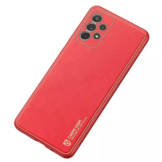 Dux Ducis Yolo elegant case made of soft TPU and PU leather for Samsung Galaxy A72 4G red 15