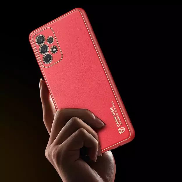 Dux Ducis Yolo elegant case made of soft TPU and PU leather for Samsung Galaxy A72 4G red 20