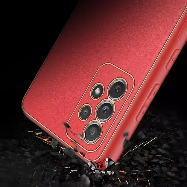 Dux Ducis Yolo elegant case made of soft TPU and PU leather for Samsung Galaxy A72 4G red 22