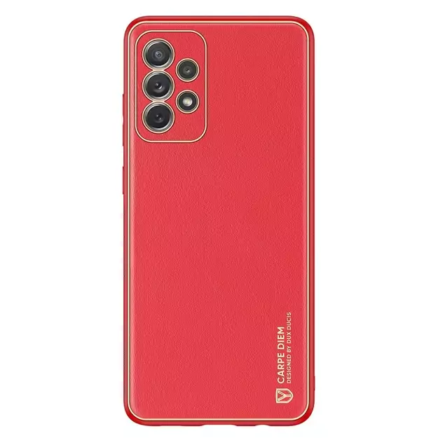 Dux Ducis Yolo elegant case made of soft TPU and PU leather for Samsung Galaxy A72 4G red 13
