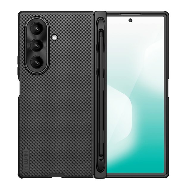 Etui Nillkin Super Frosted Shield Fold na Samsung Galaxy Z Fold 7 z miejscem na S Pen - czarne