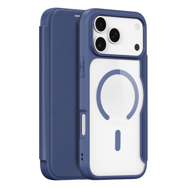 Etui Dux Ducis Skin X Pro na iPhone 17 Pro Max z portfelem, kompatybilne z MagSafe – niebieskie