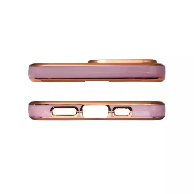 Lighting Color Case for Xiaomi Redmi Note 11 gel cover with gold frame purple 2