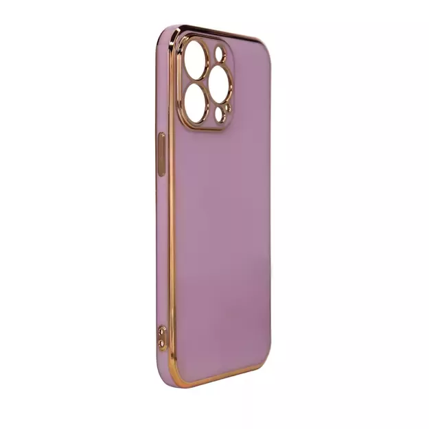 Lighting Color Case for Xiaomi Redmi Note 11 gel cover with gold frame purple 1