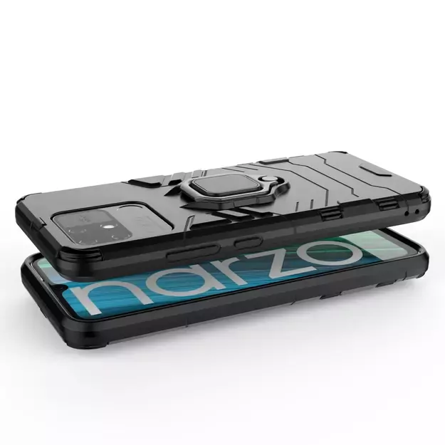 Ring Armor tough hybrid case cover + magnetic holder Realme Narzo 50A black 2