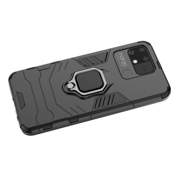 Ring Armor tough hybrid case cover + magnetic holder Realme Narzo 50A black 9