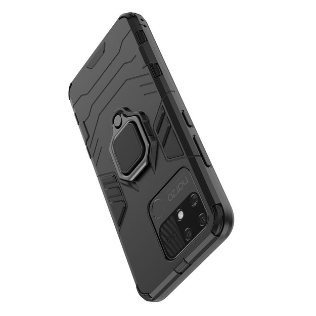 Ring Armor tough hybrid case cover + magnetic holder Realme Narzo 50A black 13
